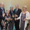Canadian Country Music Hall of Fame Inductees Bruce Good (The Good Brothers), Sheila Hamilton, Lloyd Mercey, Bill Anderson at the 2016 Hall of Fame Reception during Country Music Week in London, Ontario.